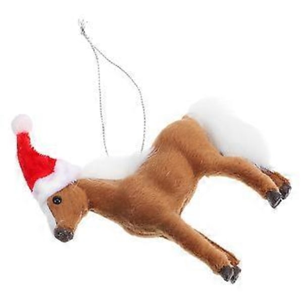 Mini Hest Hengepynt til Jul Dekorativ Hest Hengepynt Julehest Hengepynt