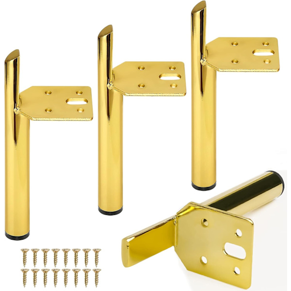 4 st metallmöbelfötter, metallmöbelben möbelben för skåp, metallfötter för DIY