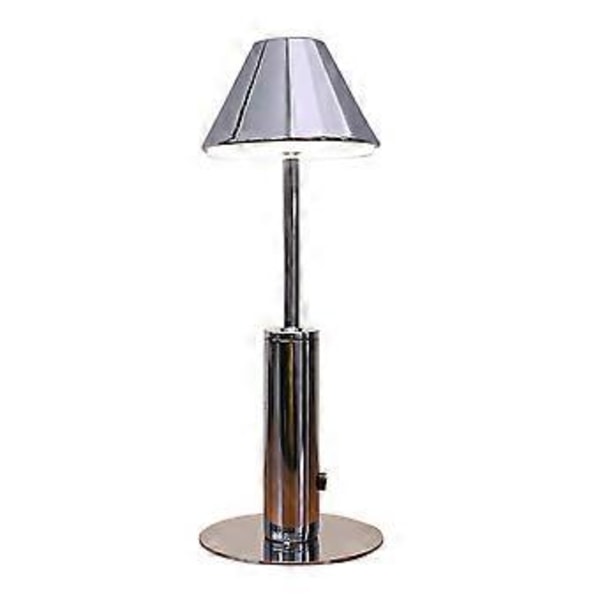 Oppladbar Trådløs Bordlampe Kreative Hjemmerekvisitter Slitesterk Berøringskontroll Sensor Nattlys (Krom)