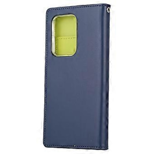 Läderfodral för Galaxy S20 Ultra (Marinblå)