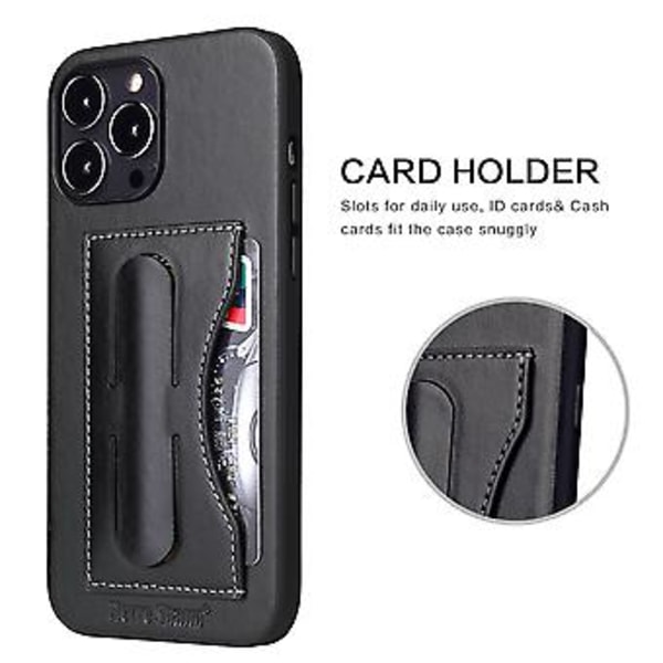 Fierre Shann Holder PU Telefonetui til iPhone 15 Plus (Sort)