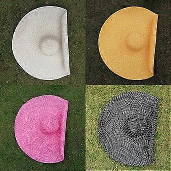Trendy Oversized Skygge til Solhat Strand til Sol til Beskyttelse Foldbar Hat Sommer Tom Top Stråhat All-match til Str Beige blå striber Beige blue stripes