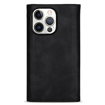 Skin Feel Lynlås Læderetui Til iPhone 14 Pro (Sort)