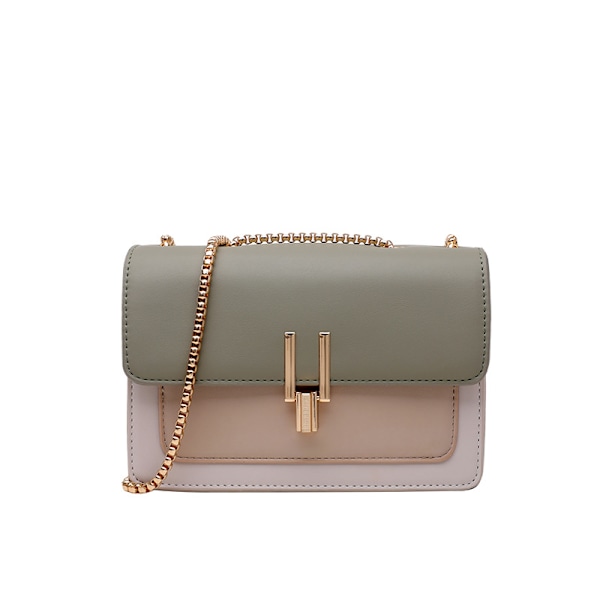 Farveblok Crossbody Tasker til Kvinder Læder Cross Body Punge Cu