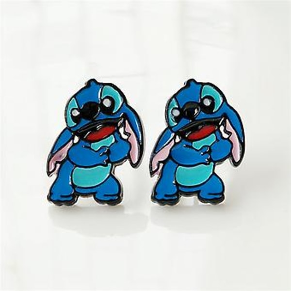 Anime Cartoon Stitch Stud Örhängen Present till Kvinna Flicka
