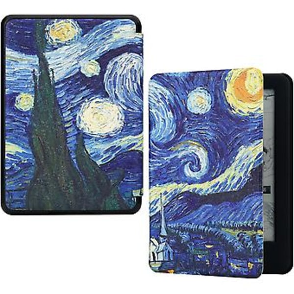 Fodral för helt nya Kindle 2019 Smalt Läderfodral med Auto Sleep/Wake Funktion Målad Skal Skyddande Fodral för Amazon Helt nya Kindle (10:e generationen