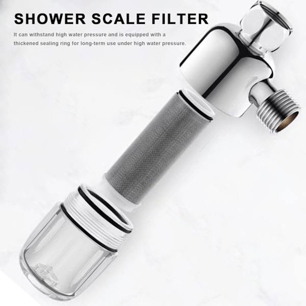 Dusjfilter, Hard Water Filter, Gjenbrukbar Filter med 1/2 Tommers Intern og Ekstern Tråd, Effekt