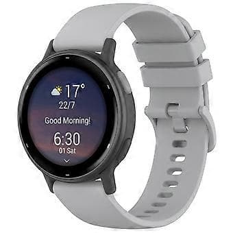 Kompatibel med Garmin vivoactive 5 silikone urrem 20 mm Quick Release udskiftningsrem (grå)