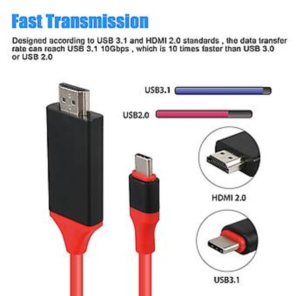 MHL USB Type C til HDMI 1080P HD TV Kabel Adapter Til Samsung Motorola Android LG( )