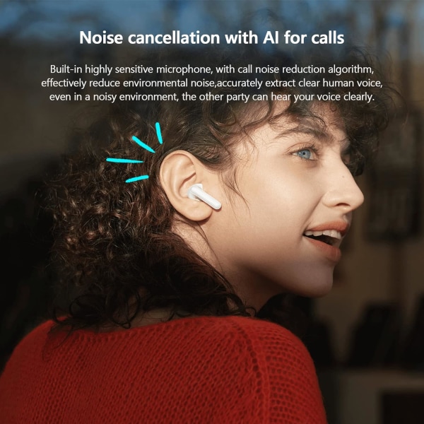 MIBuds 4 Lite trådlösa Bluetooth 5.3-hörlurar, upp till 20 timmar B