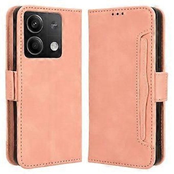 Slim-Fit PU-läderfodral med stativ och plånboksfunktion för Xiaomi Redmi Note 13 5G