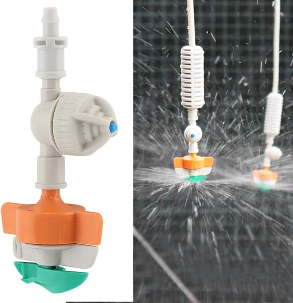 5 kpl pyörivä sprinkler anti-drip ripustussuihkulla