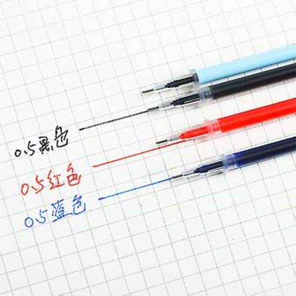 80 stk. Gel Pen Refill Sæt Sort Blå Rød Blæk Kuglepen Bullet Tip 0,5 mm Skole Kontor Skriveartikler Papirvarer (Rød)