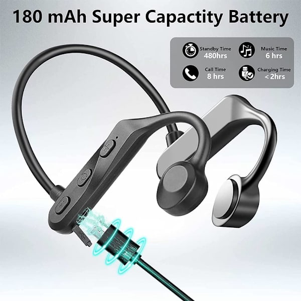 Luunjohtuiset kuulokkeet Langattomat urheilukuulokkeet Bluetooth,