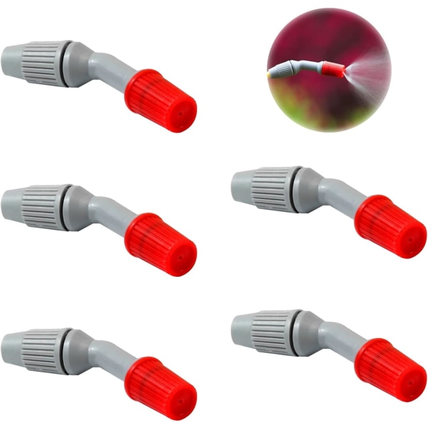 Set of 5 Plastic Spray Nozzles, Garden Irrigation Spray Accessories, Sprayer Replacement Parts, for