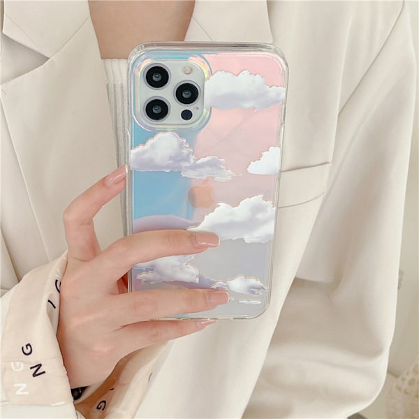 Søt klart krystalldesignet for iPhone 13 pro max-etui, støtsikker