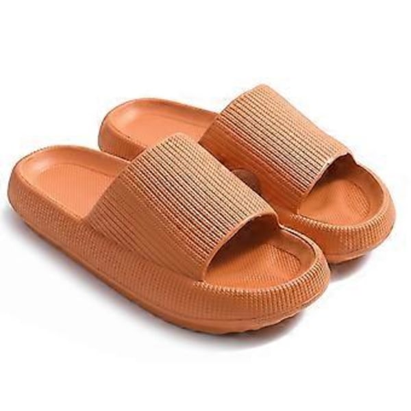 Mjuka Tofflor för Kvinnor Män Bekväma Andningsbara Tofflor för Hem Badrum (3435 Orange)