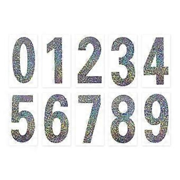 Heijastavat Postilaatikon Numerotarrat Elegantti Tyyli Vedenkestävä Numerotarrat Tarra Koti Sisustukseen (3 tuumaa Laser)