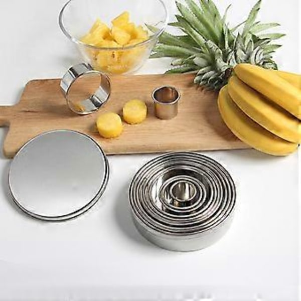 1 Sett Sirkel Kakeutstikker Matvaregodkjent Polert Overflate Rustsikker Korrosjonsbestandig Non-stick Rustfritt Stål Sirkel Kjeks Kakeutstikker Deigkutter