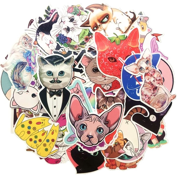 Cat Sticker Pack of 50 sheet Stickers Cute Cat Stickers for Lapto