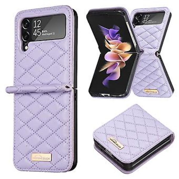 PU-fodral för Samsung Galaxy Z Flip4 (Lila)