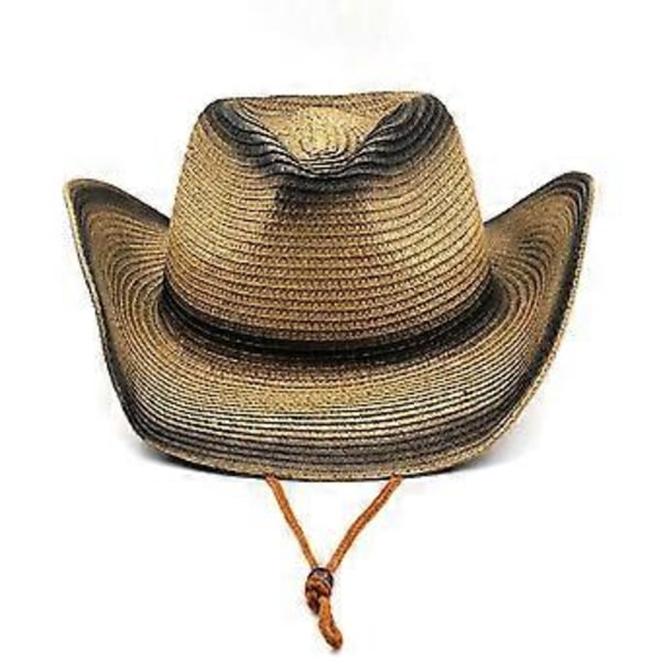 Dam Herr Vuxen Hudvänlig Sommar Solhattar Jazzkeps Strand Utomhussporter Halm Solskydd Stor Böjd Khaki svart( Khaki svart)