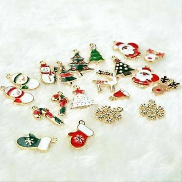 50 Ornamenter Julepynt DIY Håndværksartikler Halskæder i Tilfældige Stilarter