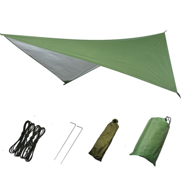 Rektangulärt parasoll segel 230 * 140CM, grön triangel baldakin wate