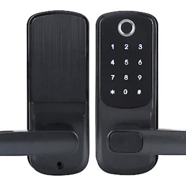 Biometrisk fingeravtrykksdørlås, Bluetooth-app, passord med mekanisk nøkkel for stemmestyring