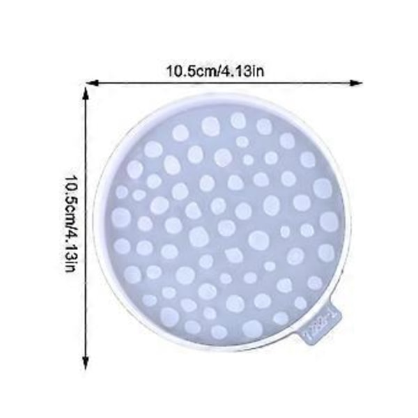 Leopard Print Resin Silikone Coasterforme DIY Krystal Lim Runde Formet Bakkeform til Fremstilling af Frugtopbevaringsplade (D)