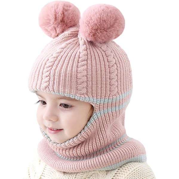 Toddler Vinterhatt, Baby Vinterhatt, Flickor Pojkar Fleecefodrad Vint