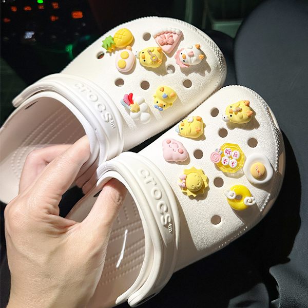 14 stk ananas kylling sko tilbehør for Croc Charms for tenåringer