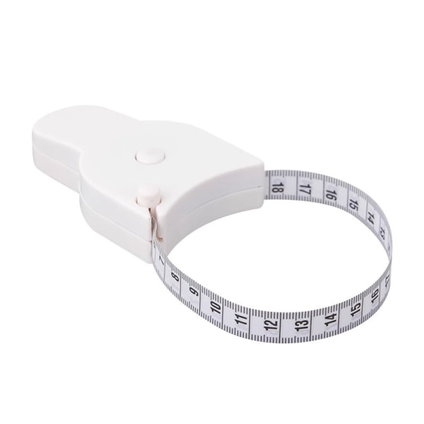 1PC (White) Body Tape Measure - 150cm, One Hand Use, Compact and