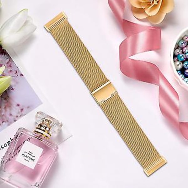 Metallband till Fitbit Versa 4 / Sense 2 (Guld)