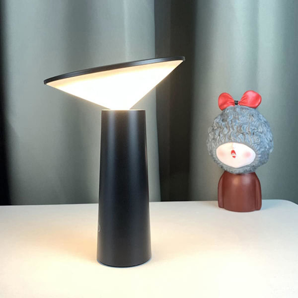 Trådløs bordlampe, USB-oppladbar skrivebordslampe, trådløs dimbar