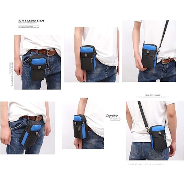 Plånbok Sportväska Liten Taktisk Väska Bälte Herr Dam Crossbody Väska Gadget Bältesväska Mobiltelefon