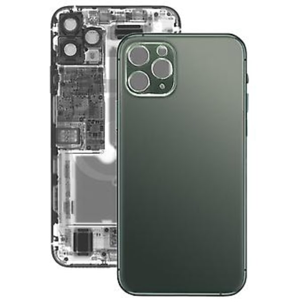 Bakre Batteri Lock Panel i Glas för iPhone 11 Pro (Grön)