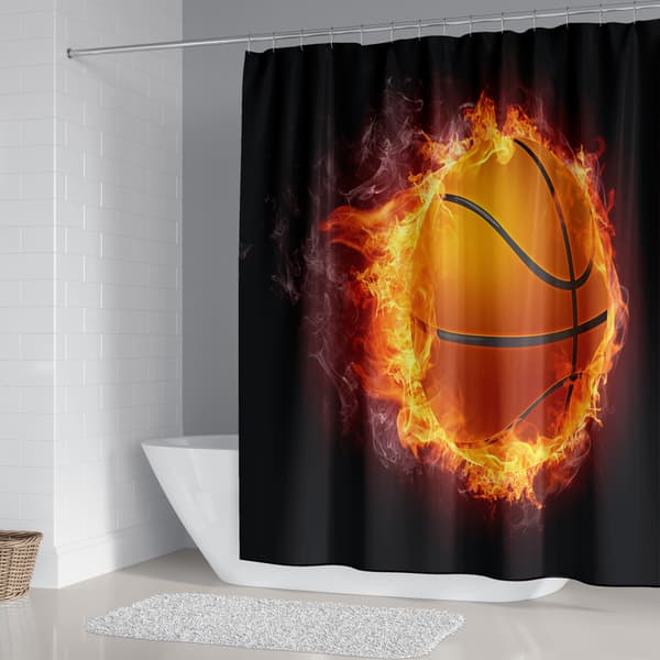 Duschdraperi Basket 150*180 cm, Mjukt duschdraperi