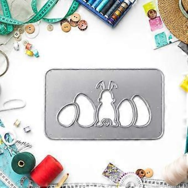 Påskägg Kanin Metall Skärformar Schablon DIY Scrapbooking Album Papperskort Mall Form Prägling Hantverk