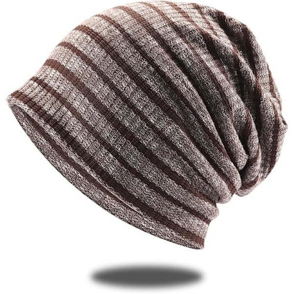 Varm mössa för män och kvinnor, lättviktig, slouchig, enfärgad, stickad