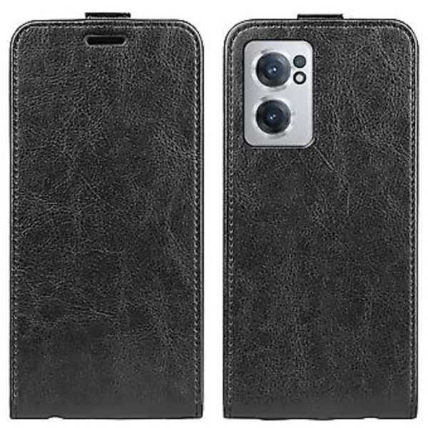 R64 Vertikalt Flip Läderfodral För OnePlus Nord CE 2 5G (Svart)