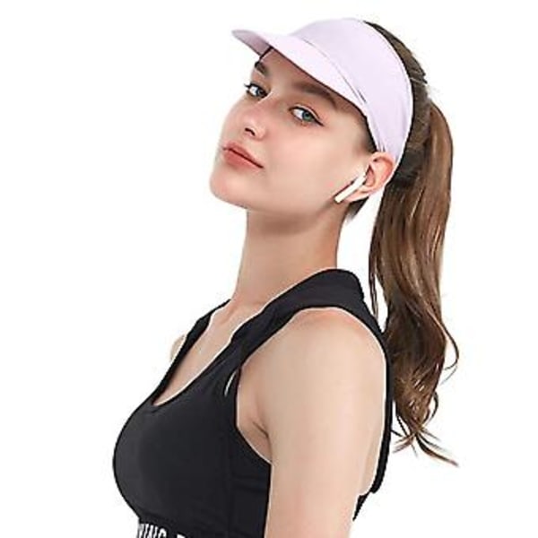 Aurinkolippa Golf Tennistä Ranta Miehet Naiset Lippis Säädettävä Urheilu Kuntosali Yksivärinen (Vaalean Violetti)