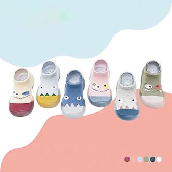 Fianao 1 par Första-gångs skor Elastiska skor Yta Anpassad Baby Första-gångs sneakers (22 cm Grön)