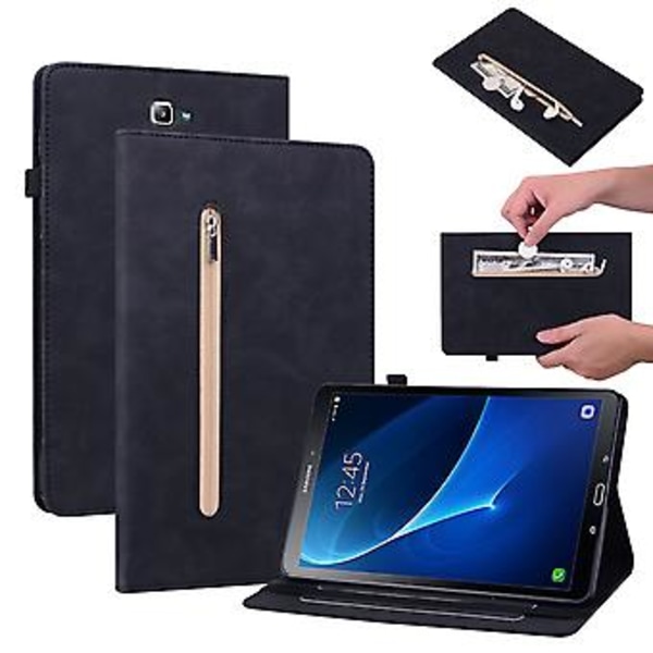 Lynlås Læder Tablet Etui Til Samsung Galaxy Tab A 10.1 2016/T580/T585 (Sort)