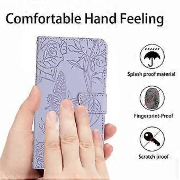 Til Samsung Galaxy F34 5G/M34 5G PU Læder Trykt Etui Tegnebog Stativ Telefon Cover med Håndledsrem (Stil E)
