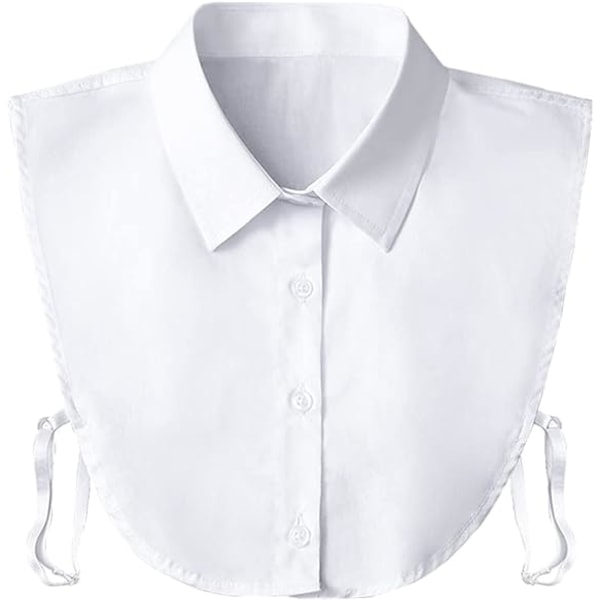 Vit Fake Collar Avtagbar Dickey Collar Blus Half Shirts Pet
