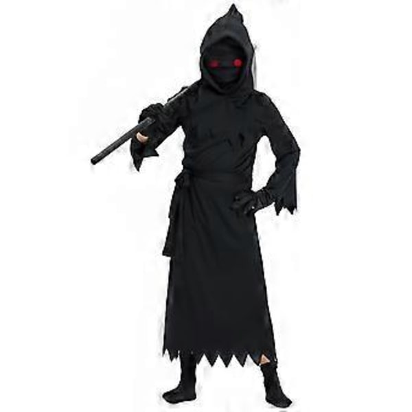 Lasten Kuoleman Asu Halloween Kuoleman Asu Lapsille Pojille Tytöille, Lasten Kuoleman Viitta ja Viikatesetti Z 001 XL(XL Z 001)