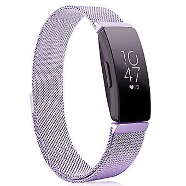 Til Fitbit Inspire /HR /2 Milanese Rustfrit Stål Magnetisk Rem Urrem (Lille Regnbue)