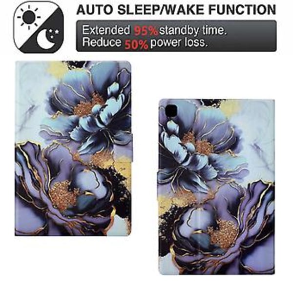Nahkainen Tablet-kotelo Samsung Galaxy Tab A7 2020 T500:lle (Peony)