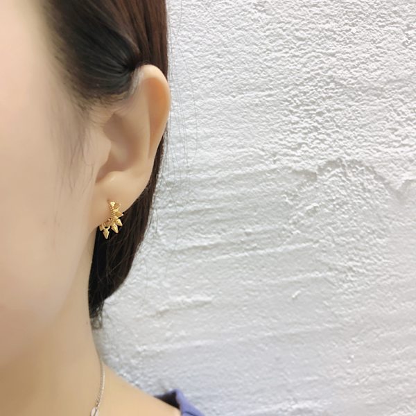Guld Dainty Huggie Hoop Ørestik, 18K Guldbelagt Sød Lille Drop Ba